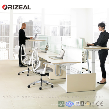 Orizeal Table de travail réglable en hauteur à deux postes de travail pour deux personnes